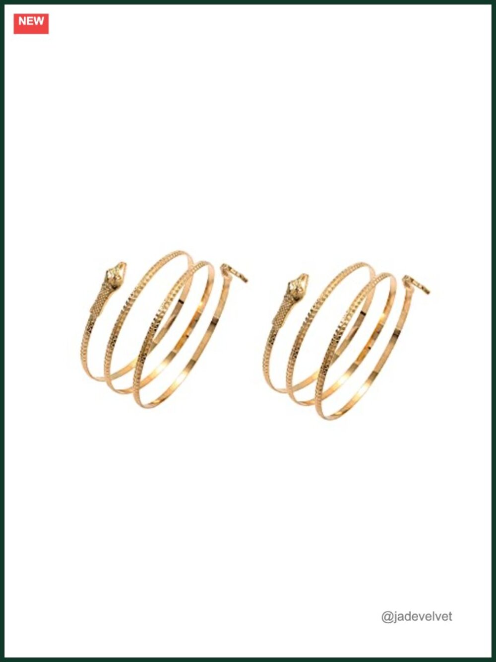 Metal Snake Armband Cuff Set of 2 Adjustable Egyptian Costume Bracelet